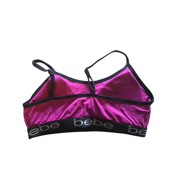BeBe Sports Bra 1x Womens Plus Size Purple Padded Wireless Pullover Adjustable - Picture 3 of 4